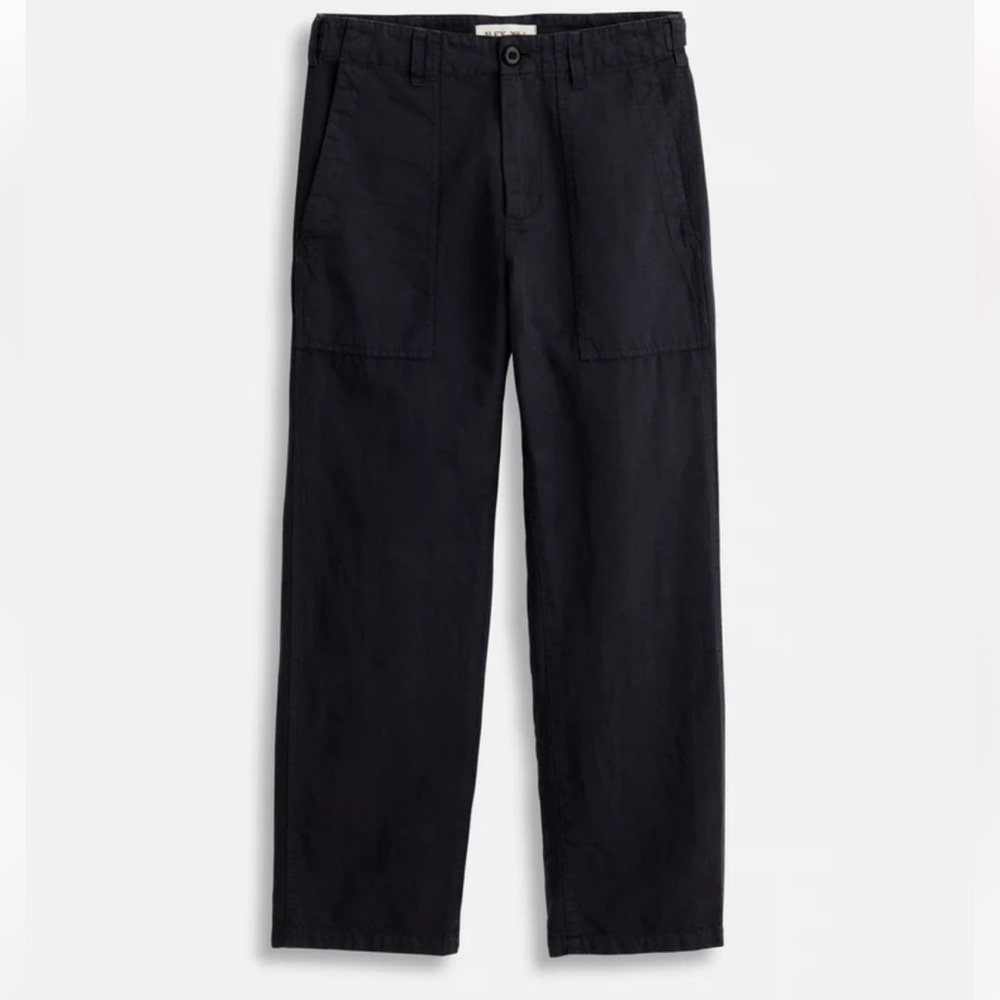 alex mill neil utility straight leg pants washed black 2